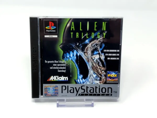 Portada de Alien Trilogy (ALE) (Platinum) para PlayStation 1, edición PAL Alemania, de segunda mano