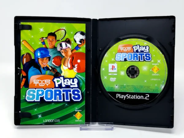 Interior del juego EyeToy: Play Sports (ESP) (v1) para PlayStation 2 con disco y manual