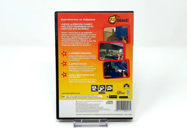 Parte trasera de Superdetective en Hollywood (ESP) para PlayStation 2, edición PAL España