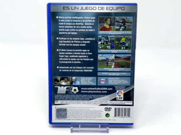 Parte trasera de Esto Es Futbol 2004 (ESP) (v1) para PlayStation 2, edición PAL España