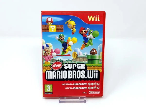 Portada de New Super Mario Bros. Wii (ESP) para Nintendo Wii, edición PAL España, de segunda mano