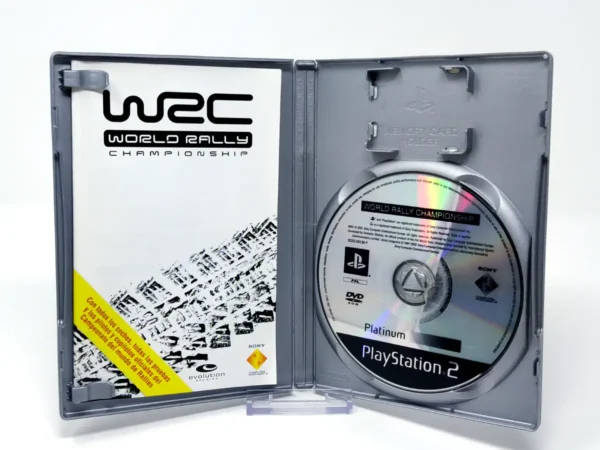 Interior del juego WRC: World Rally Championship (ESP) (Platinum) para PlayStation 2 con disco y manual