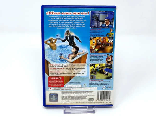 Parte trasera de Les Sims (FRA) para PlayStation 2, edición PAL Francia