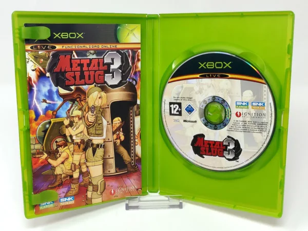 Interior del juego Metal Slug 3 (ESP) para XBOX con disco y manual
