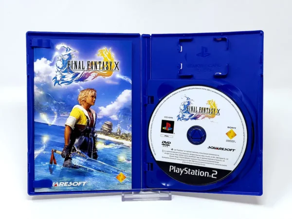 Interior del juego Final Fantasy X (ESP) (Platinum) para PlayStation 2 con disco y manual