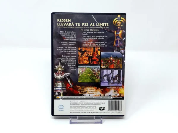 Parte trasera de Kessen (ESP) para PlayStation 2, edición PAL España
