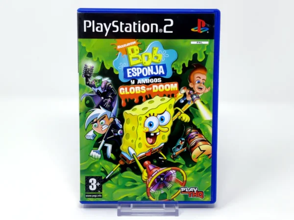 Portada de Bob Esponja y Amigos: Globs of Doom (ESP) para PlayStation 2, edición PAL España, de segunda mano