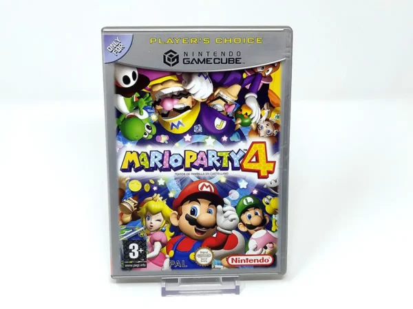 Portada de Mario Party 4 (ESP) (Player's Choice) para Nintendo GameCube, edición PAL España, de segunda mano