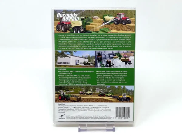 Parte trasera de Farming Simulator 17: Add-on Recogida de paja (ESP) (Precintado) para PC, edición PAL España