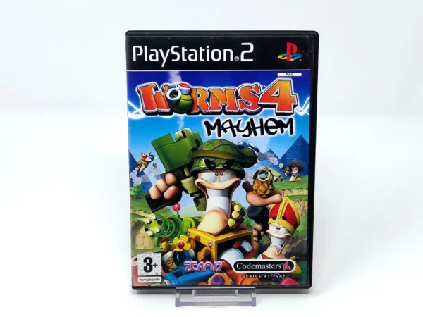 Portada de Worms 4: Mayhem (FRA) (v1) para PlayStation 2, edición PAL Francia, de segunda mano