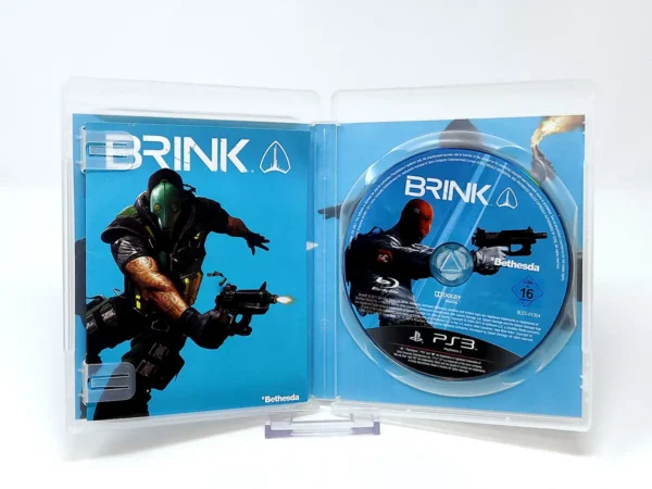 Interior del juego Brink (ESP) para PlayStation 3 con disco y manual