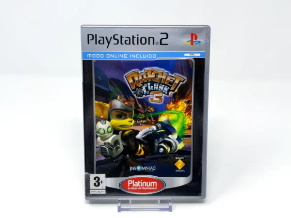 Portada de Ratchet & Clank 3 (ESP) (Platinum) (Rebajado) para PlayStation 2, edición PAL España, de segunda mano