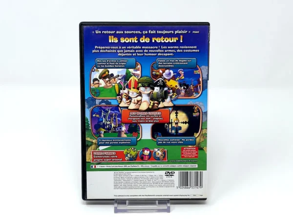 Parte trasera de Worms 4: Mayhem (FRA) (v1) para PlayStation 2, edición PAL Francia