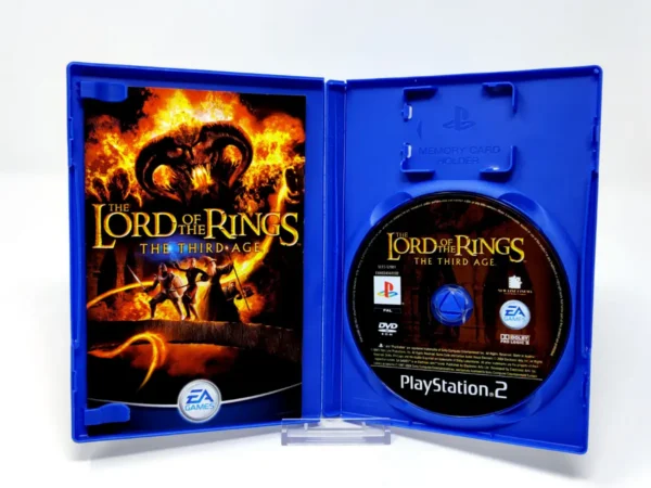 Interior del juego The Lord of the Rings: The Third Age (UK) para PlayStation 2 con disco y manual