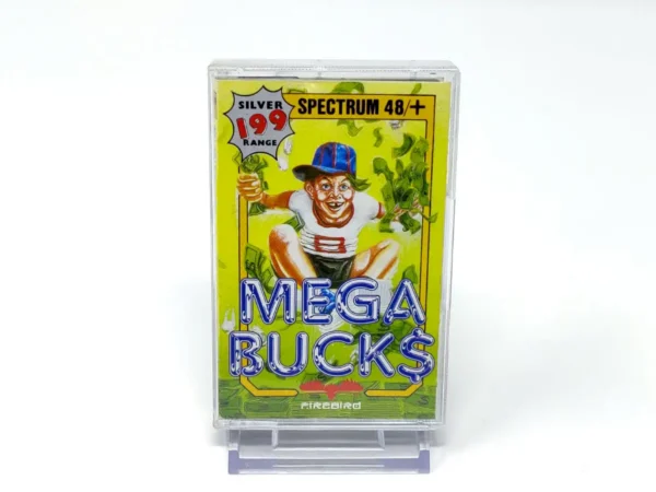 Portada de Mega-Bucks para Sinclair ZX Spectrum, edición PAL, de segunda mano