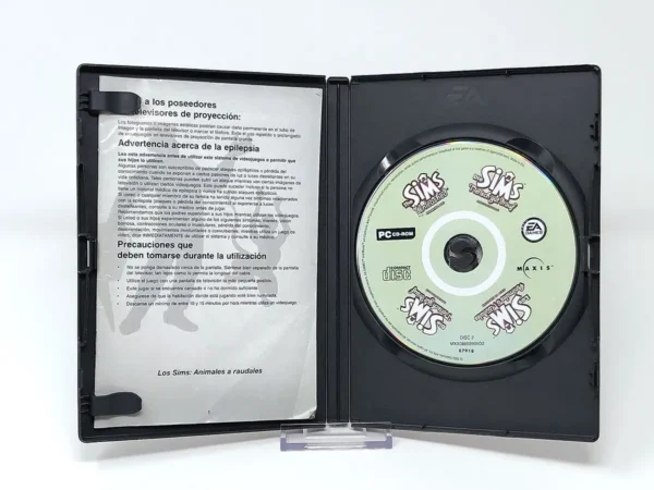 Lateral de la caja de Los Sims: Animales a raudales (ESP) (Incompleto) para PC