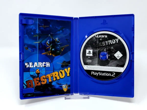 Interior del juego Search & Destroy (EUR) para PlayStation 2 con disco y manual