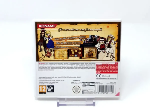Parte trasera de El Doctor Lautrec y los Caballeros Olvidados (ESP) para Nintendo 3DS, edición PAL España