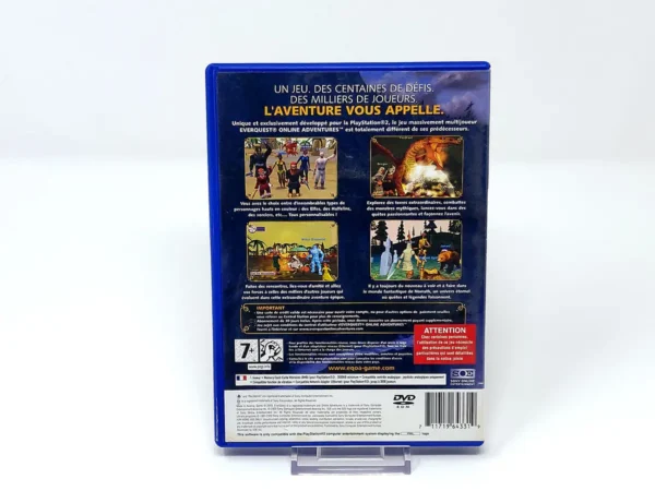 Parte trasera de EverQuest Online Adventures (FRA) para PlayStation 2, edición PAL Francia