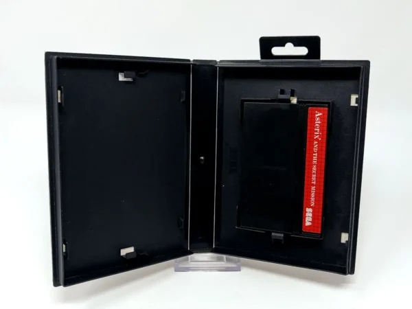 Lateral de la caja de Astérix and the Secret Mission (ESP) (Rebajado) para Sega Master System