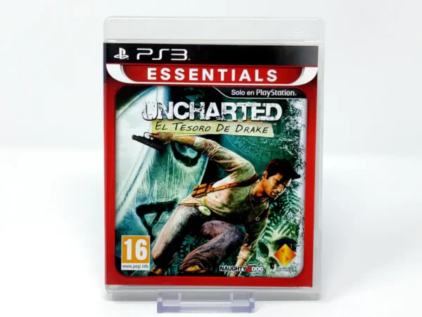 Portada de Uncharted: El Tesoro de Drake (ESP) (Essentials) para PlayStation 3, edición PAL España, de segunda mano