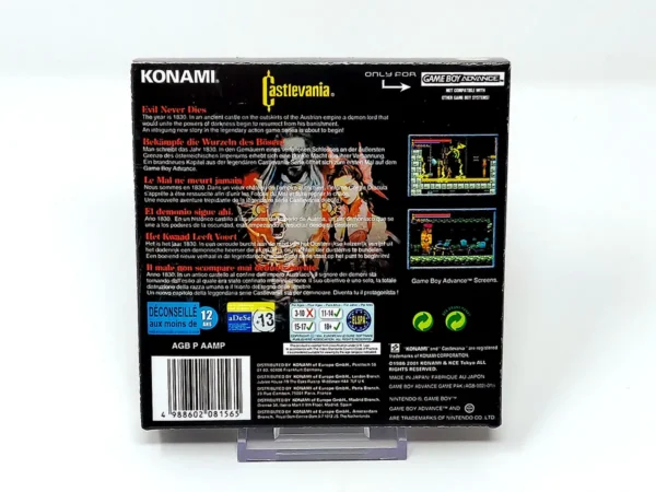 Parte trasera de Castlevania (ESP) (Rebajado) para Nintendo Game Boy Advance, edición PAL España