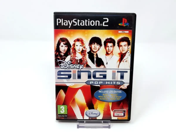 Portada de Disney Sing It: Pop Hits (ESP) para PlayStation 2, edición PAL España, de segunda mano
