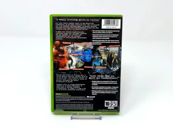 Parte trasera de Second Sight (HOL) para XBOX, edición PAL Holanda