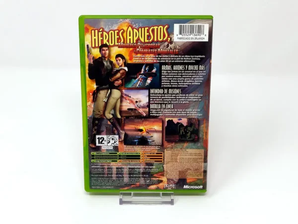 Parte trasera de Crimson Skies: High Road to Revenge (ESP) para XBOX, edición PAL España