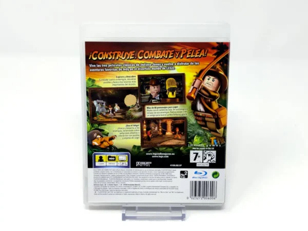 Parte trasera de LEGO Indiana Jones: La Trilogía Original (ESP) para PlayStation 3, edición PAL España