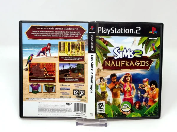 Los Sims 2: Náufragos (ESP) (Carátula) para PlayStation 2, edición PAL España, de segunda mano