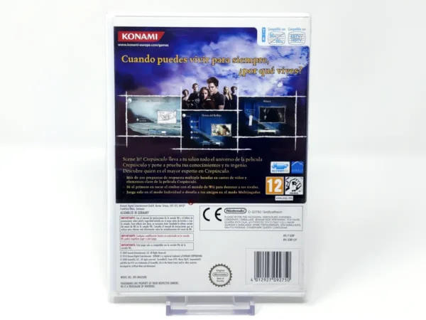 Parte trasera de Scene It? Crepúsculo (ESP) (Precintado) para Nintendo Wii, edición PAL España