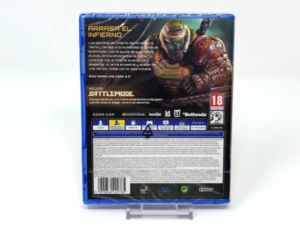 Parte trasera de DOOM Eternal (ESP) (Precintado) para PlayStation 4, edición PAL España