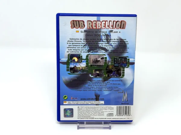 Parte trasera de Sub Rebellion (ESP) para PlayStation 2, edición PAL España