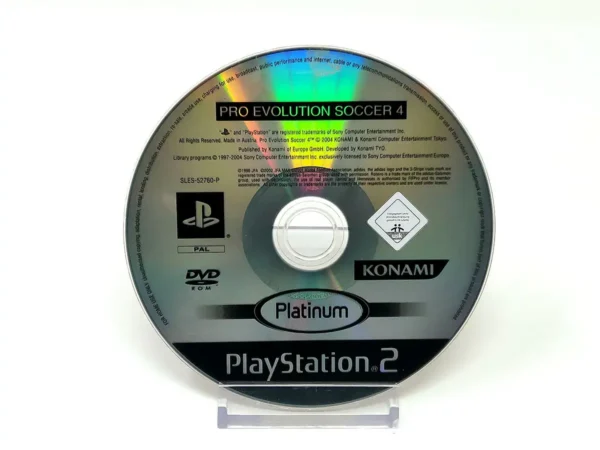 Pro Evolution Soccer 4 (ESP) (Platinum) (Disco) para PlayStation 2, edición PAL España, de segunda mano