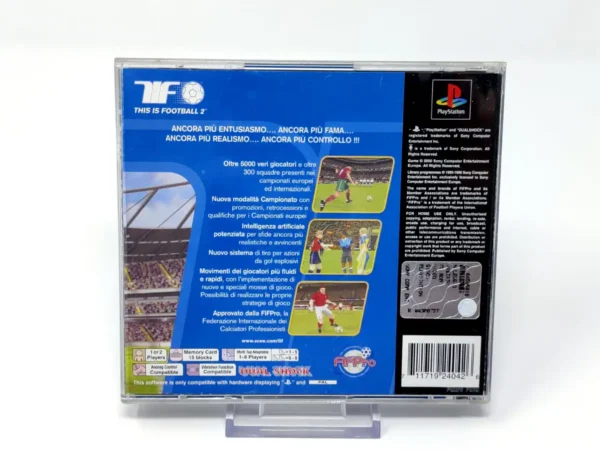Parte trasera de This Is Football 2 (ITA) (Rebajado) para PlayStation 1, edición PAL Italia