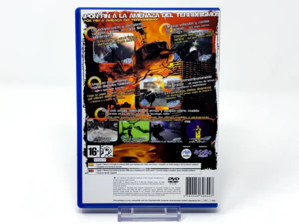 Parte trasera de Counter Terrorist Special Forces: Fire for Effect (ESP) para PlayStation 2, edición PAL España