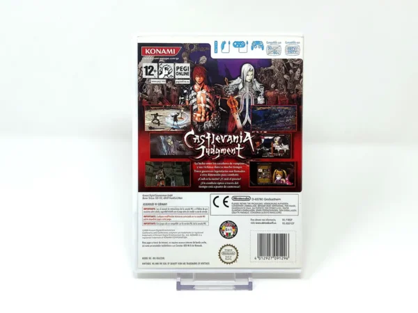 Parte trasera de Castlevania Judgment (ESP) para Nintendo Wii, edición PAL España
