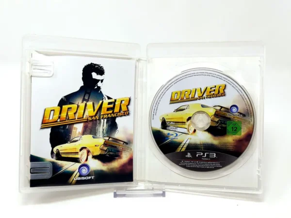 Interior del juego Driver: San Francisco (ESP) para PlayStation 3 con disco y manual