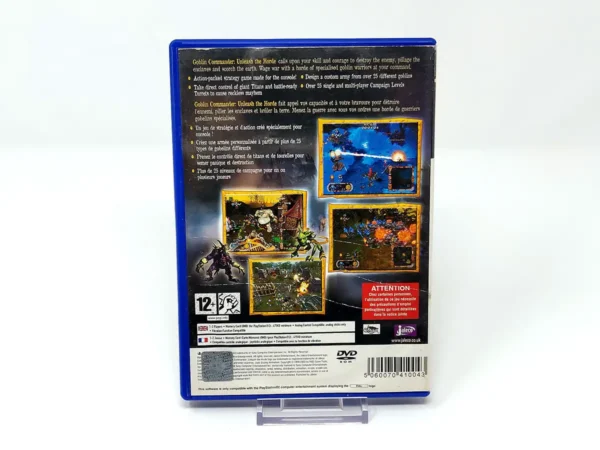Parte trasera de Goblin Commander - Unleash the Horde (UK) (Rebajado) para PlayStation 2, edición PAL UK