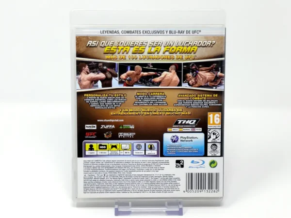 Parte trasera de UFC Undisputed 2010 (ESP) (Rebajado) para PlayStation 3, edición PAL España