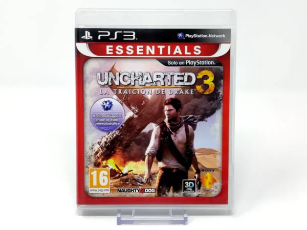 Portada de Uncharted 3: La Traición de Drake (ESP) (Essentials) para PlayStation 3, edición PAL España, de segunda mano