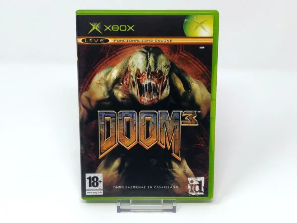 Portada de DOOM 3 (ESP) para XBOX, edición PAL España, de segunda mano