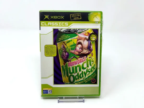 Portada de Oddworld: Munch's Oddysee (ESP) (Classics) (Precintado) para XBOX, edición PAL España, de segunda mano