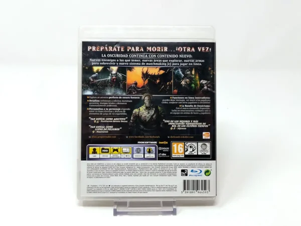Lateral de la caja de Dark Souls: Prepare to Die Edition (ESP) para PlayStation 3