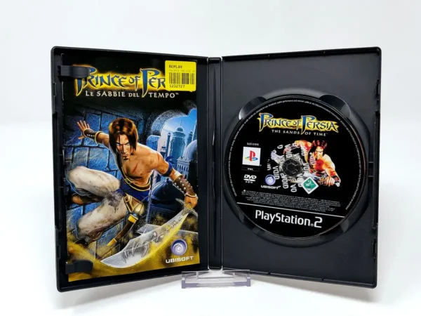 Interior del juego Prince of Persia: Le Sabbie del Tempo (ITA) (Rebajado) para PlayStation 2 con disco y manual
