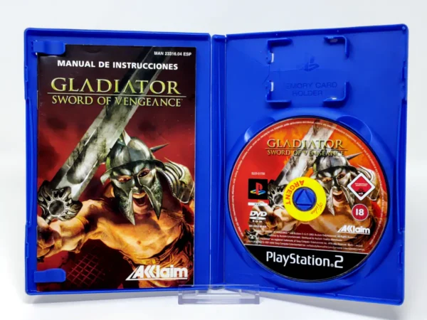 Interior del juego Gladiator: Sword of Vengeance (ESP) (Rebajado) para PlayStation 2 con disco y manual