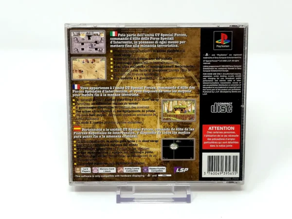 Parte trasera de CT Special Forces (ESP) para PlayStation 1, edición PAL España
