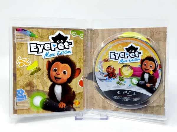 Interior del juego EyePet: Move Edition (ESP) para PlayStation 3 con disco y manual