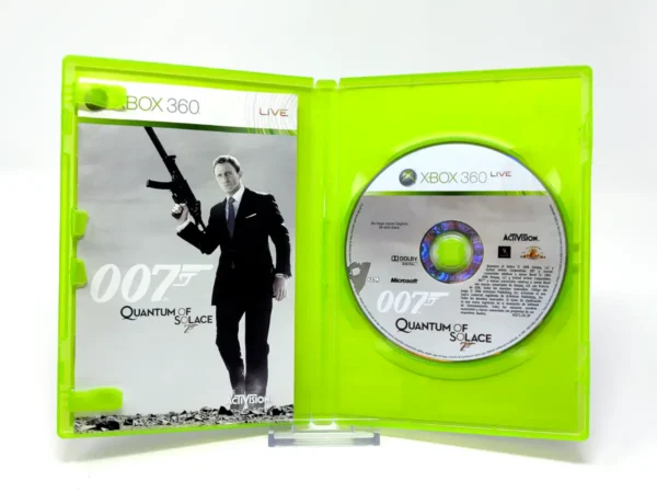 Interior del juego 007: Quantum of Solace (ESP) para XBOX 360 con disco y manual